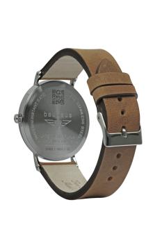 Preview: Bauhaus Herrenuhr Quarz mit Datum und Lederarmband